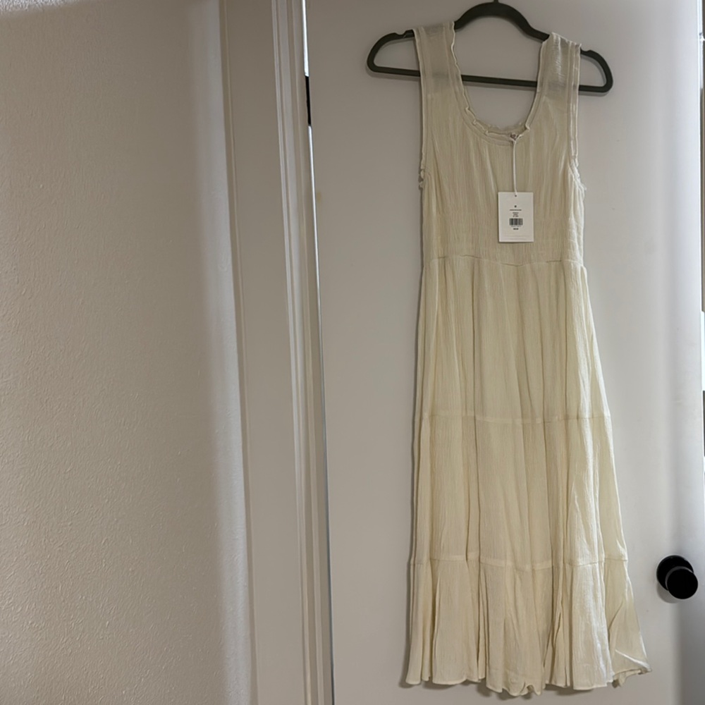 Rachel Parcell Cream Sleeveless Dress